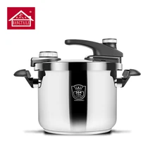 Утолщенная 304 пищевая скороварка из нержавеющей стали 8л Индукционная газовая горшочек Бытовая кастрюля пресс котел для приготовления кастрюли 24 см