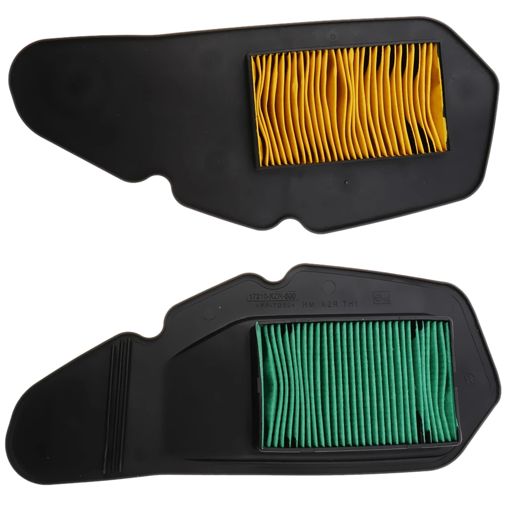 2pcs Repair Part for Honda PCX 150 Motorcycle Accessories Air Cleaner Replacement Filter Element, Yellow+Green