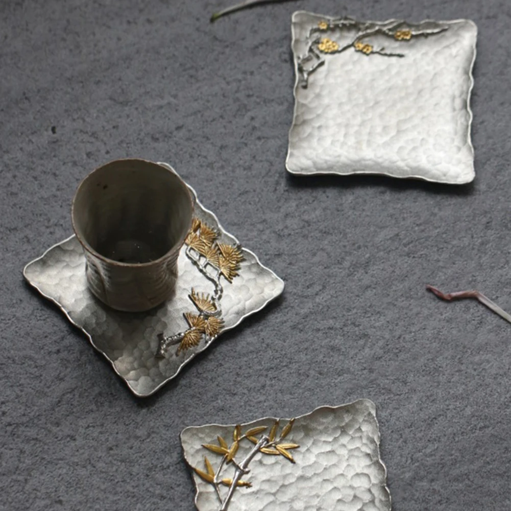 Оловянные подставки для кружек с цветочным принтом чайная чашка кружка коврик подставка держатель украшение стола