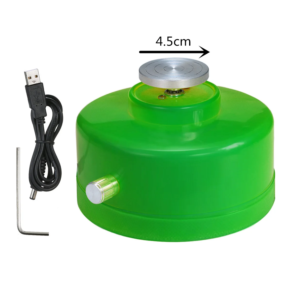 4.5cm 12V Керамика арт производственные минилинии глины делая гончарная машина 1500 об/мин ремесло Наборы USB электрический гончарный круг инструмент «сделай сам» - Цвет: 4.5cm