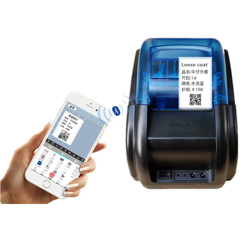 Новый термопринтер штрих кода qr код наклейка мобильный телефон мини принтер с