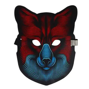 

LED Cold Light Animal Voice Control Mask Cosplay Costume Halloween Festival Holiday Mask