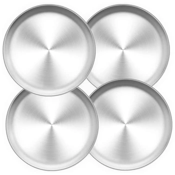 

201 Stainless Steel Pizza Tray 13.39 Inch-Round Pizza Tray Pizza Tray, Non-Stick Pizza Tray Pizza Tray, 4 Packs, Pizza Tray Non-