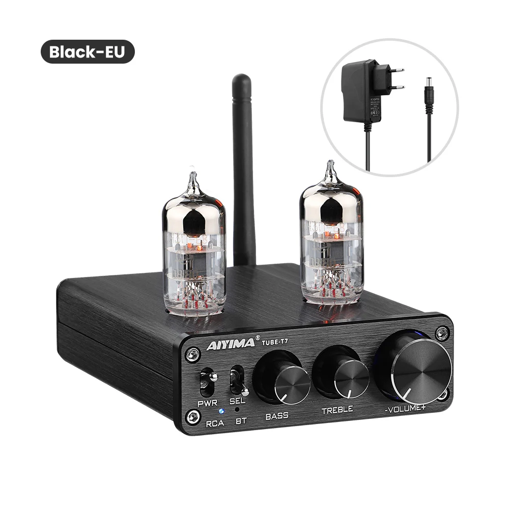 AIYIMA Bluetooth 5.0 6N3 Tube Amplifier Preamp Preamplifier HiFi Stereo Vacuum Bile Tube Preamp With Treble Bass Tone Control 