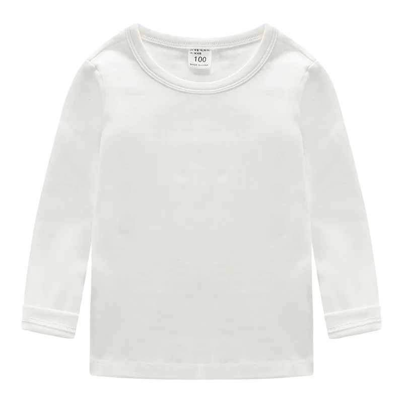 

Winter Breathable Kids Tops for Girls Solid Color Pure Cotton T-shirt for Boy 2019 Brief O Collar Short Sleeves Child Clothes