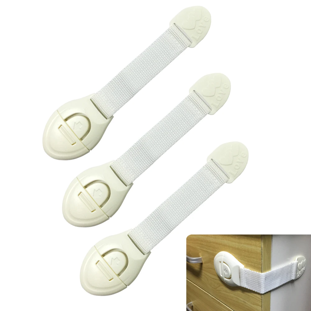 

10pcs Child Safety Cabinet Lock Baby Proof Security Protector Drawer Door Cabinet Lock Plastic Protection Kids Safety Door Lock