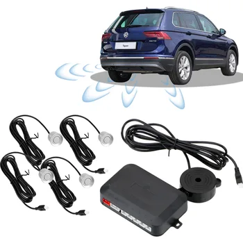 

Car Parking Sensor Kit Reverse Backup Radar Sound Alert Indicator Probe System 4 Sensors Buzzer Car Detector