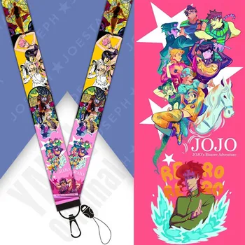 

Japan Anime JoJo's Bizarre Adventure Figure Neck Strap Lanyard Mobile Phone Strap ID Holder Rope Key Chain Cosplay Accessories