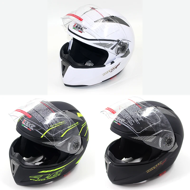 IBK мотоциклетные шлемы Электрический велосипед Casco шлем унисекс полное лицо анти-УФ Открытый лицо двойной объектив четыре сезона шлем