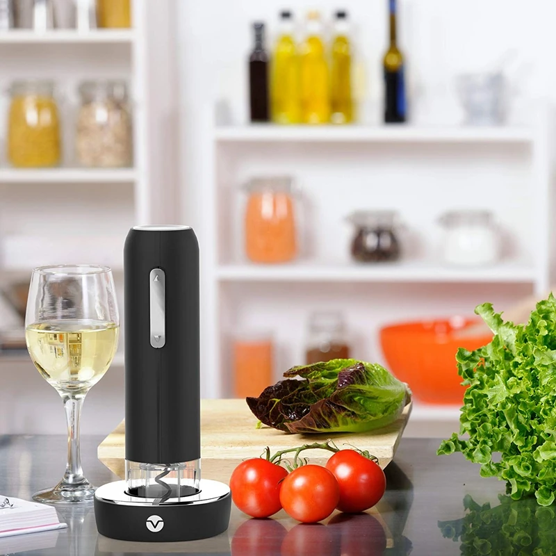 Электрический штопор набор-автоматический штопор для бутылок вина-Электрический штопор автоматический штопор с электронным платным основанием(E