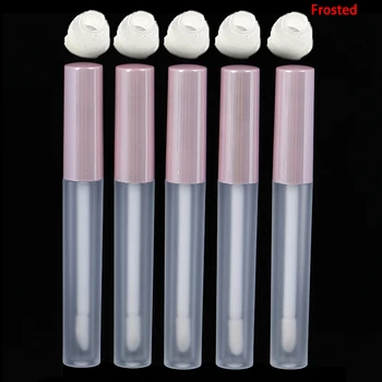 

5Pcs/lot Mini Empty Transparent ABS Lip Gloss Tubes 2.5ML Plastic Lip Balm Tube Lipstick Mini Sample Cosmetic Container With Cap