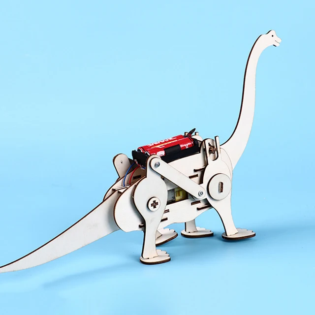 DIY 3D Walking T-rex Dinosaur Assembly Puzzles Kids Experiment Education Toy greatly exercised the child's developmental skills 2