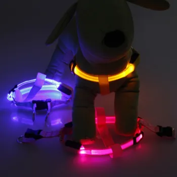 

Luminous Chest Strap Night Pet Dog Night Light Collar With Strap Pet Cat And Dog Warning Light USB Charging LEDE