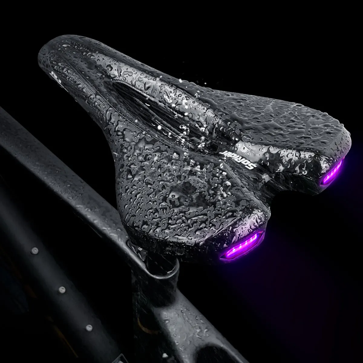 Bicycle Saddle Bicycle Seat Cushion Bike Riding Cushion Road Bike Saddle MTB Bicycle Seat With Warning Taillight USB Charging Mountain Cycling Racing PU Breathable Soft Seat Cushion