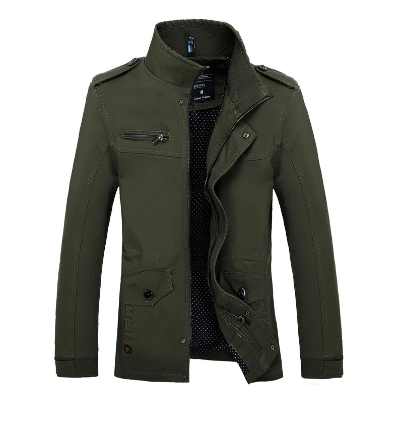 2018 New  Men Jacket Coat Fashion Cotton Brand Clothing Bomber Jacket Coat Military Windbreaker Male Jaqueta Masculino Size 4XL