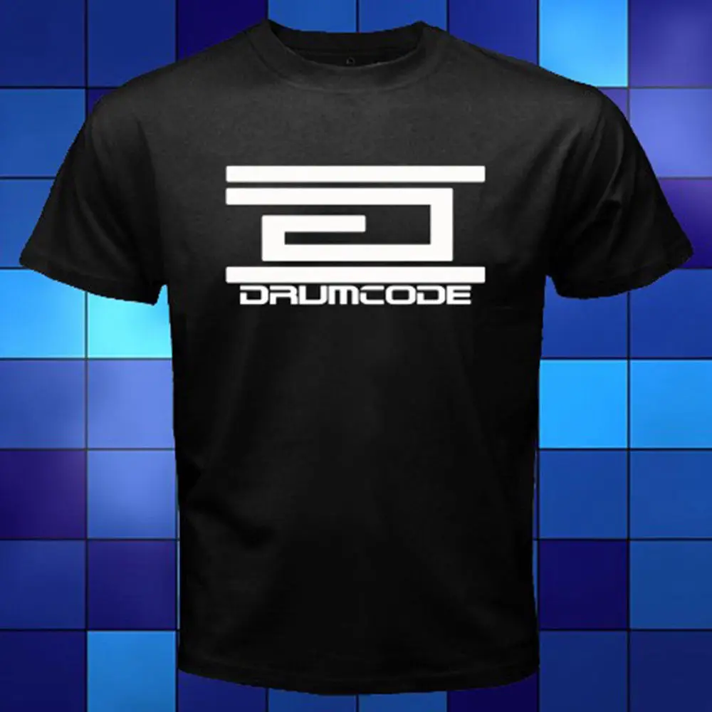 Новый Drumcode Records шведский технический логотип черная футболка Размер S до 3XL