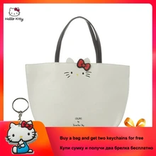 Многофункциональная сумка на плечо с принтом HELLO KITTY, сумка для мам, сумка для покупок, Большая вместительная Детская сумка, большая сумка для покупок