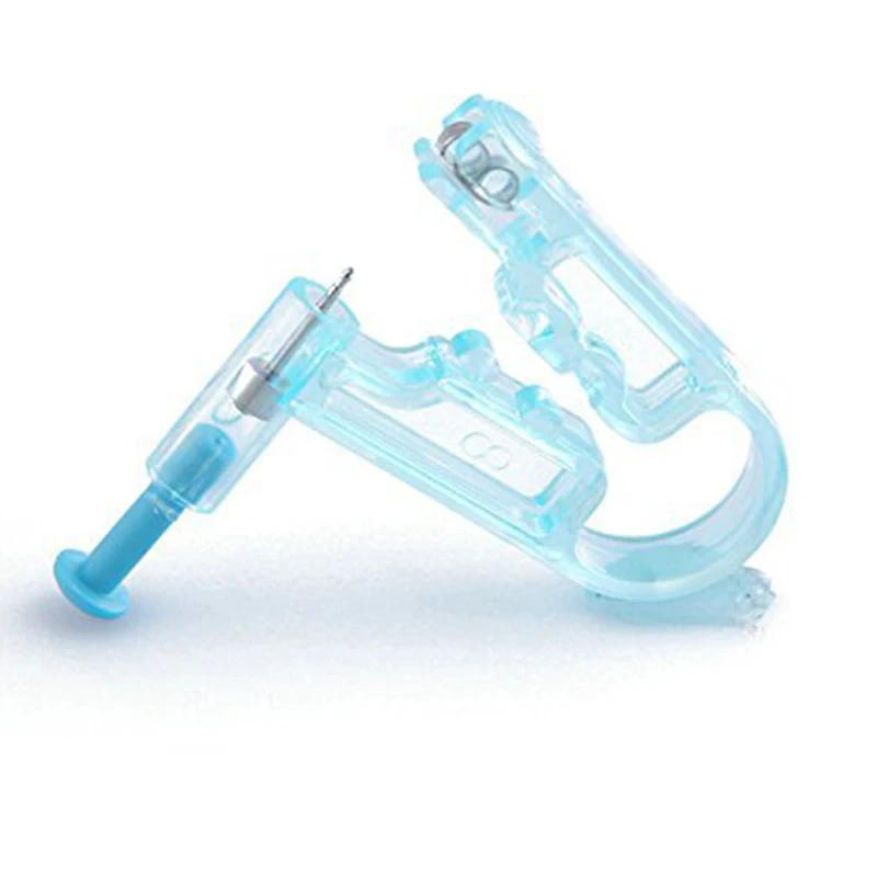 BOLUOYIN 3pcs Painless Disposable Healthy Asepsis Ear Piercing Gun Pierce Tool Blue Kit No Pain Ear Piercing Tattoo Tools