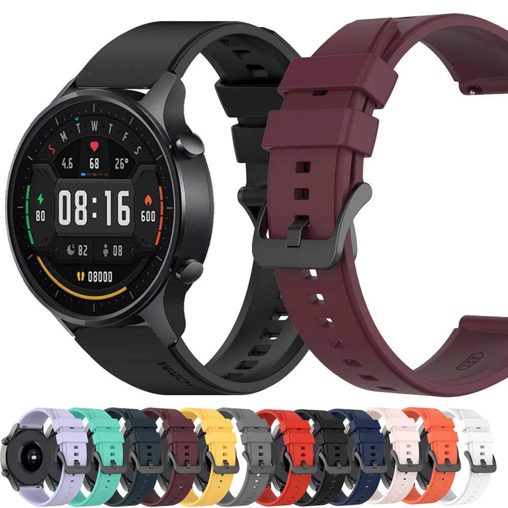 Ремешок силиконовый для Xiaomi MI Watch Color sports edition браслет наручных часов Haylou Solar LS05/LS05s