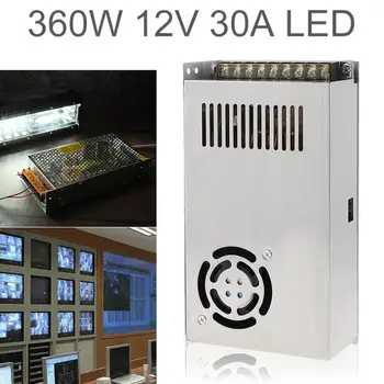 

DC 12V 30A 360W LED Switch Power Supply Driver Adapter Source Transformer for LED Strip Light Industrial Monitoring Equipment