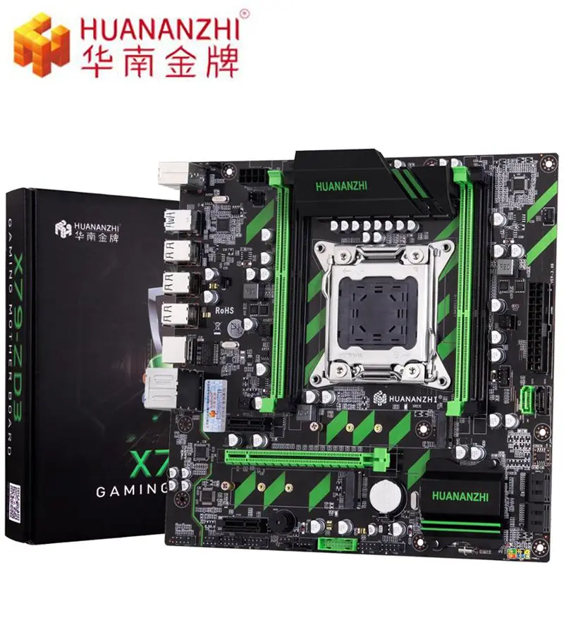 Новая материнская плата HUANAN ZHI X79 ZD3 LGA 2011 DDR3 ECC для intel E5 V2 64 Гб SATA3 USB3.0
