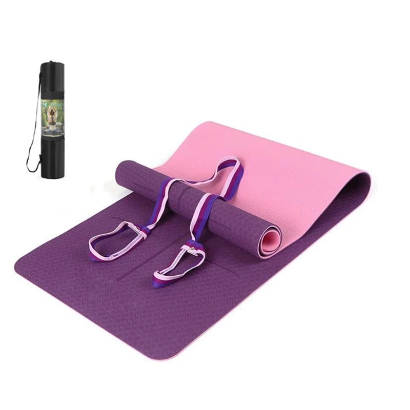 

3Pcs/Set 183cm*61cm TPE Yoga Double Layer Non-Slip Mat Beginner Yoga Exercise Pad Fitness Gymnastics and Pilates
