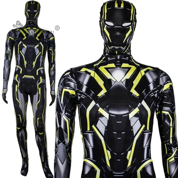 

Iron Man Kids Adult Cosplay Costume Boy Jumpsuit Woman The Avengers Dress Up Superhero Child Girl Clothes Halloween Bodysuit Set