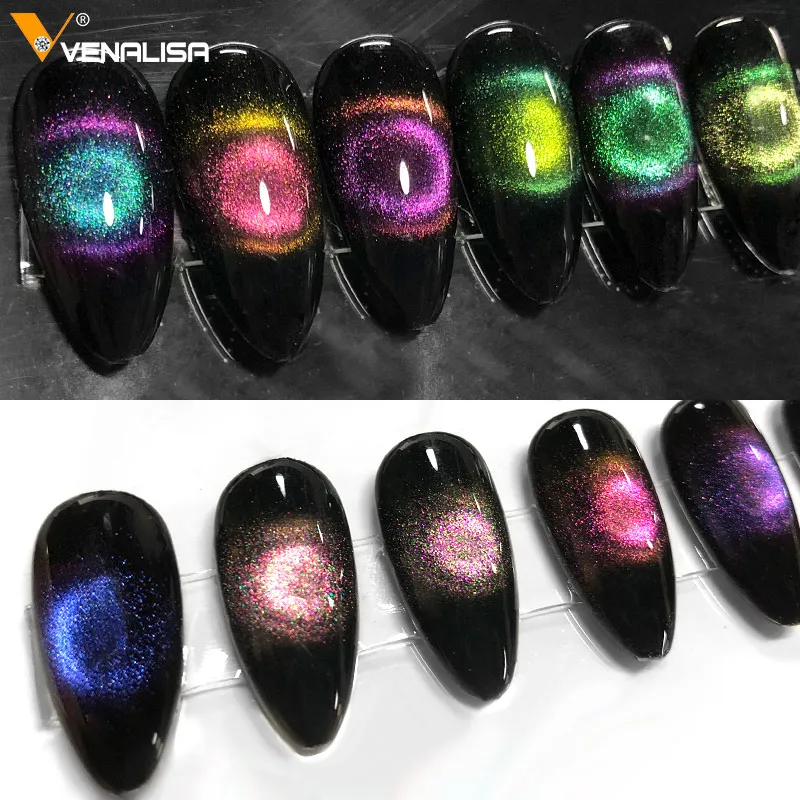 New Nail Art Design Manicure Venalisa Soak Off Enamel 9d Cat Eyes Magnetic Gel Polish UV LED Gel Nail Polish Lacquer Varnish 6