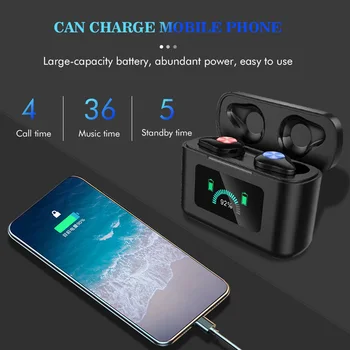 

2pcs Headset 3000mAh Bluetooth Earphones Type-C USB Gaming Earbuds Wireless
