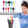 Anti-Pressure Fidget Toys Simple Dimple Toys Decompression Push Bubbles Children Squeeze Toys Keychain Pen Cap Case Extension