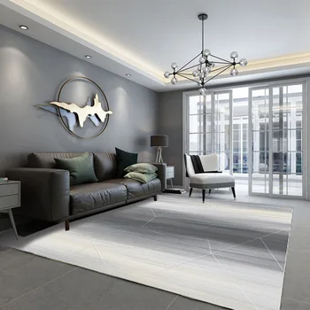 

Modern Simple Style Carpet Rectangle Geometry Irregular Pattern Living Room Tea Table Bedside Non-slip Quality Decoration Mats