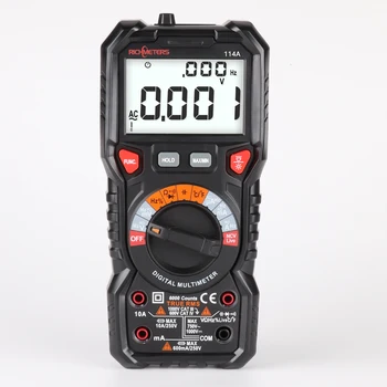 

RICHMETERS RM114A Digital Multimeter 6000 counts TRUE-RMS Auto-ranging Anti Burn ACDC Voltage