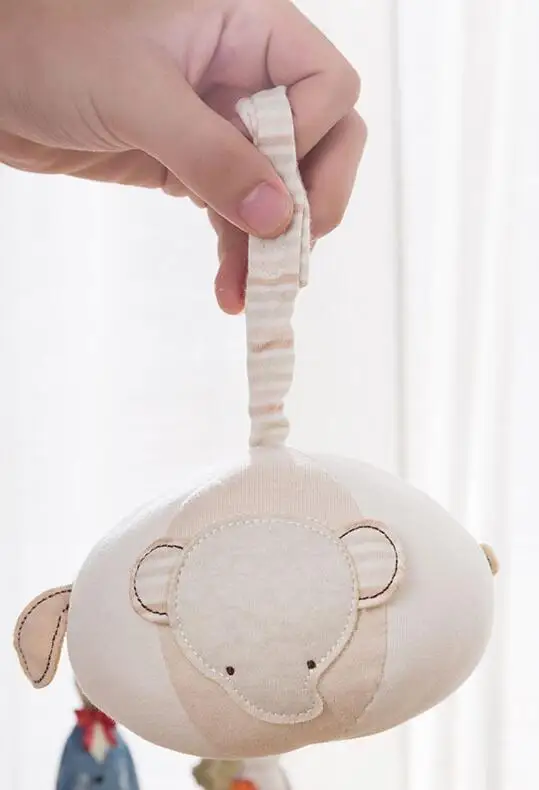 Kuulee Baby Органический хлопок животный игрушечный мяч новорожденный ручной ловля мяча ручной удерживающий колокольчик мяч Усмиряющий погремушка игрушка хлопковая ткань