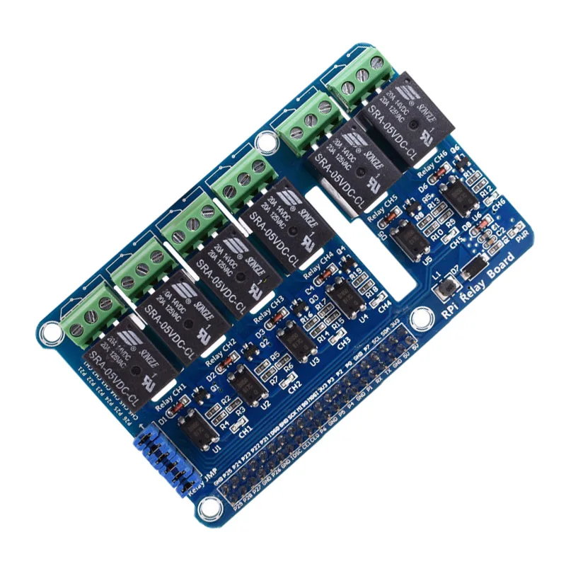 New 6-Channel Raspberry Pi Relay Shield Module Extension Board For Raspberry Pi A+/B+/2 B/3B