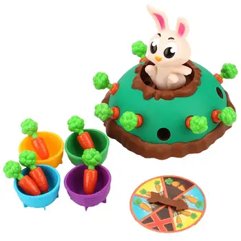 

Children Toy Bunny Electric Puzzle Board Game Parent-child Interactive Toy Party Game Jumping Rabbit Pulling Carrot Puzzle Game