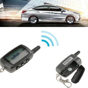 

LCD A9 Car Remote Control Key Chain 2 Ways Anti-Theft Keychain for Russian Version StarLine LCD A9 Car Two Way Alarm System
