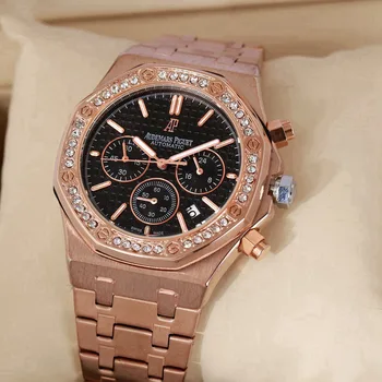 

Audemars- Piguet- new Luxury Brand Wristwatch Mens women Watches Quartz Watch with Stainless Steel Strap relojes 53887