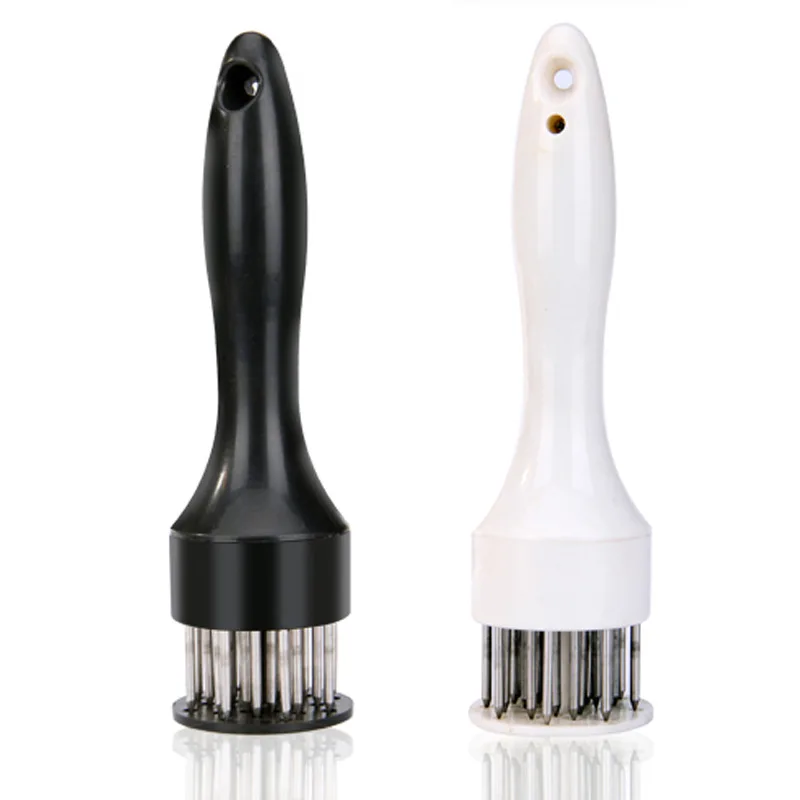 Meat Tenderizer Mallet 21-Pin Household Round Stainless Steel Steak Tender Meat Needle Pork Meat Tenderizer Rib Breaker Kitchen Cook Tools Hammer