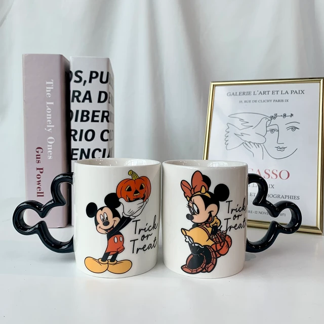 450ML Disney Mickey Mouse Coffee Mugs with Spoon Cartoon Goofy Milk Cups  Creative Fashion Handle Kids Minnie Water Cup Tumbler - AliExpress