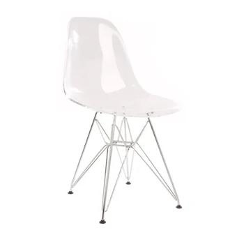 

Nordic Style Transparent Acrylic Crystal Backrest Chair Light Luxury Creative Makeup Chair Net Red Ins Chair Plastic