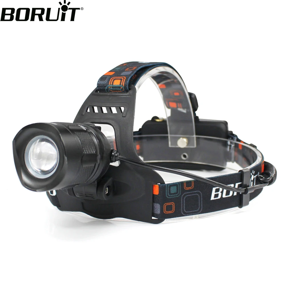 US $10.99 BORUiT RJ2157 XML2 LED Headlamp 5Mode Zoom Headlight Power Bank USB Charger 18650 Head Torch For Outdoor Camping Hunting
