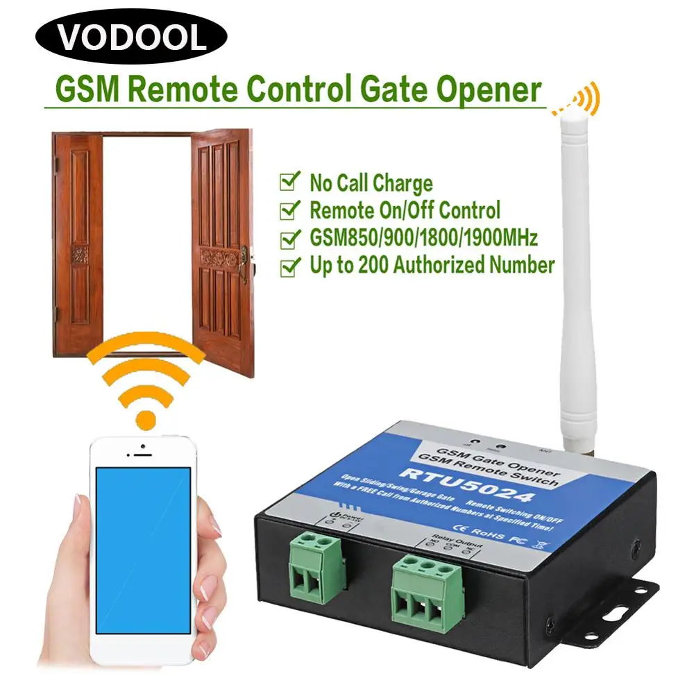 Беспроводной дверной звонок VODOOL RTU5024 GSM с функцией открывания ворот 850/900/1800/1900 МГц