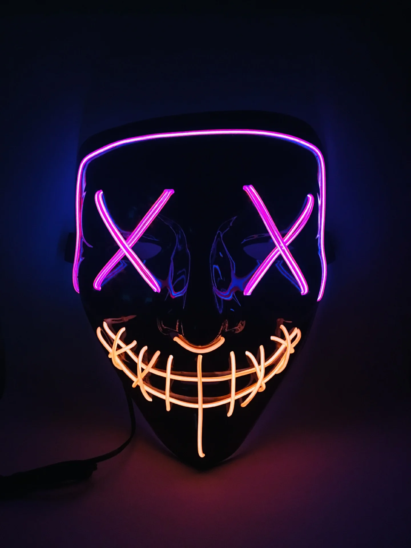 

Luminous Mask EL Cold Light Halloween Carnival Horror Mask LED Party Makeup Party Mask