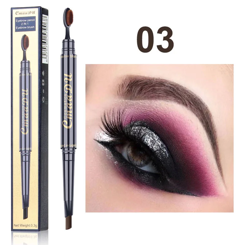 Long Lasting Double Eyebrow Pen Waterproof Eyebrow Enhancers With Soft Brush Natural Smooth Eyebrow Pencil Makeup Cosmetic TSLM2 Long Lasting Double Eyebrow Pen Waterproof Eyebrow Enhancers With Soft Brush Natural Smooth Eyebrow Pencil Makeup Cosmetic TSLM2