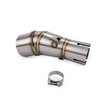 

Motorcycle Exhaust Middle Pipe Stainless Steel Muffler Middle Section Adapter For Kawasaki Z250 08-15ninja300 13-16