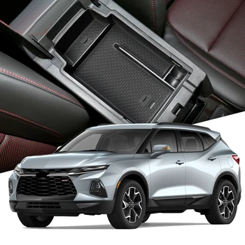 

Fit for Chevrolet Blazer 2019 2020 Car Accessories Plastic Black Central Armrest Storage Glove Box Holder Tray 1pcs