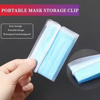 

20Pcs Foldable Disposable Dust Mask Storage Box Recycling Dustproof Face Mask Storage Clip Container Case Masks Storage Bag