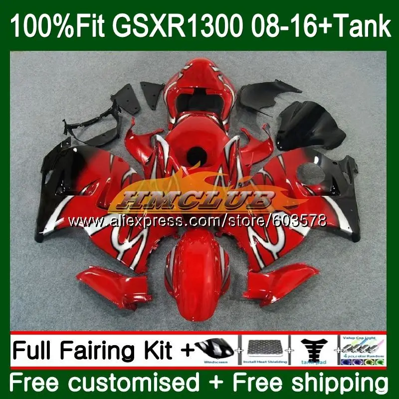 Инъекции для SUZUKI Hayabusa GSXR1300 08 13, 14, 15, 16 лет 22CL. 251 GSXR 1300 GSXR-1300 2008 2013 красное глянцевое пресс обтекатель