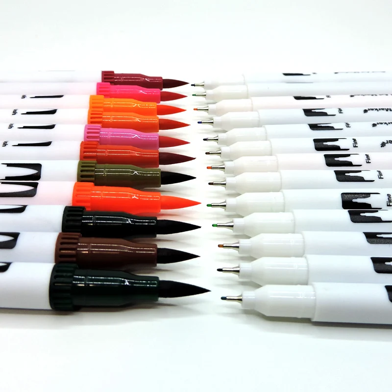 Dual Tip Brush Markers Pens Set 60 Colors  Dual Tip Brush Pens Art Markers  100 - Art Markers - Aliexpress