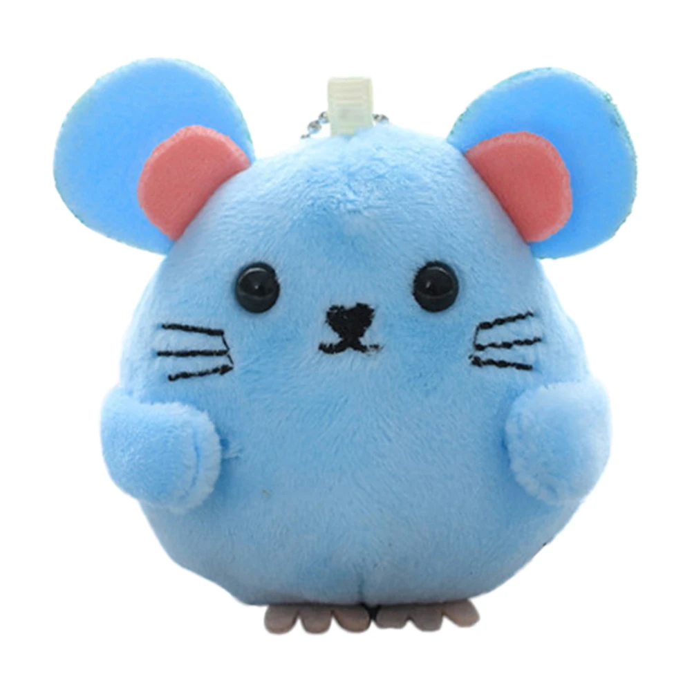 Cartoon Mouse Animal Plush Doll Stuffed Keychain Pendant Bag Hanging Decor Gift Cartoon mouse animal design mini size adorable